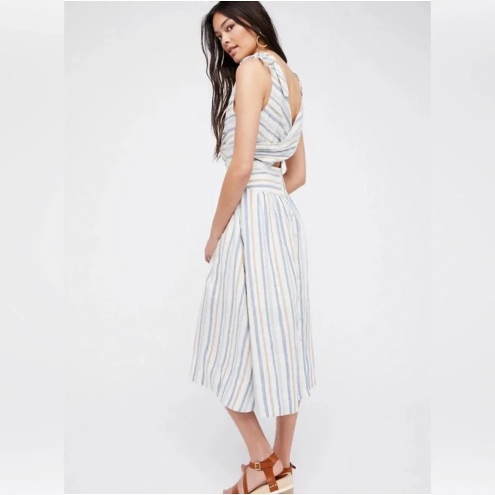 Free People Kansas City Girl Striped Midi Dress